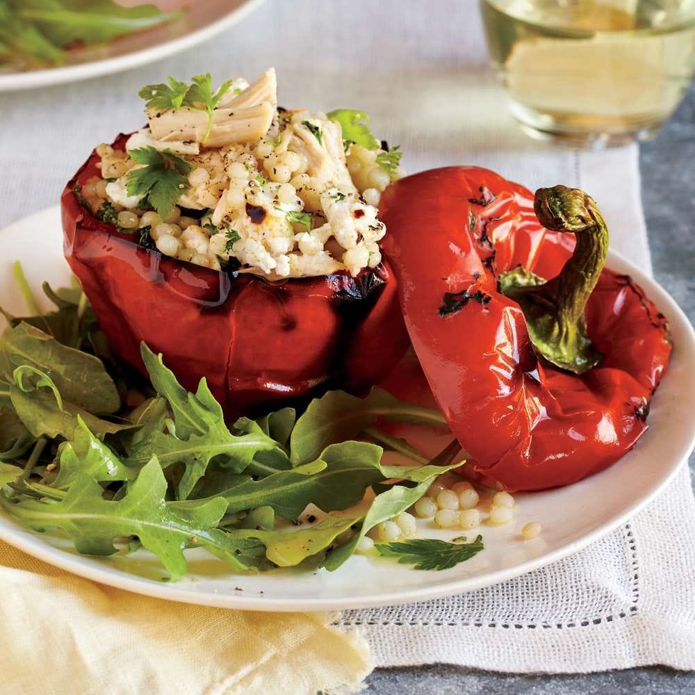 BBQ Bell Peppers filled with Cous Cous (Veggie), BBQ Bell Peppers filled with Cous Cous (Veggie),